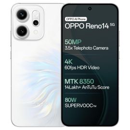 Oppo Reno14 Dual Sim Smartphone 12GB Ram 512GB Storage 5G White Middle East Version