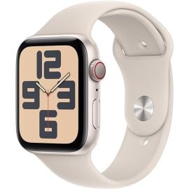 ساعة Apple Watch Series SE بهيكل من الألومنيوم مقاس 40 مم مع حزام رياضي (الجيل الثاني) GPS-Starlight