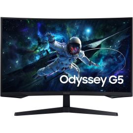 SAMSUNG Odyssey Curved Monitor G5 32 Inch LS32CG552EMXUE G55C VA Display QHD 2560 x 1440 Refresh Rate 165Hz Response Time 1ms AMD FreeSync Technology VA Display HDMI Black 