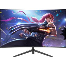 شاشة AIWA المنحنية الرفيعة مقاس 27 بوصة MF270K-V FHD VA، 1920 × 1080، معدل تحديث 75 هرتز، وقت استجابة 5 مللي ثانية (OD)، تقنية المزامنة الحرة، منحنية 1500R، بدون إطار، تدعم VESA، لون أسود