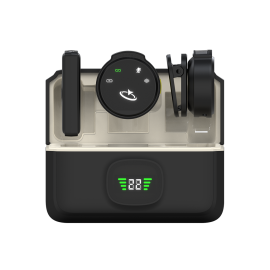 Goaltage AirCast Wireless Lavalier Microphone with Noise Cancellation, Automatic Pairing, Digital Display, Magnetic Charging Case and Wide Compatibility