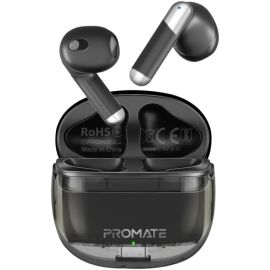 Promate Earbuds In-Ear True Wireless Bluetooth v5.3 Transparent Case