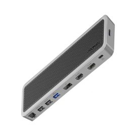Promate ApexHub-MST Multi‑Display USB‑C Hub – 13‑in‑1 Docking Station with Dual 4K HDMI + DisplayPort, 1000 Mbps Ethernet, SD/TF, AUX, Power‑Delivery