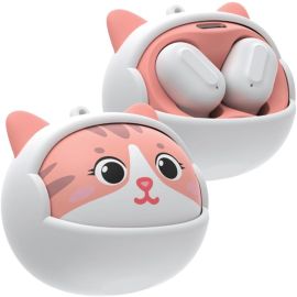 Green Lion Kitty Beats True Wireless Earbuds White