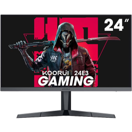 KOORUI Gaming Monitor 24 inch 24E3 FHD 1920 1080 165Hz Refresh rate 1ms response time MPRT Adaptive SyncUltra Slim Frame VESA Mountable DP HDMI BLACK 