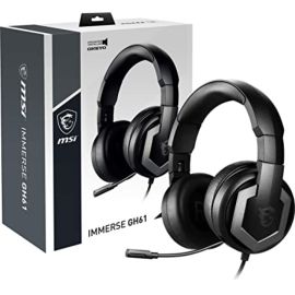 MSI Immerse GH61 Gaming Headset - Hi-Res Audio, 7.1 Surround Sound, ONKYO Speakers, and Retractable Microphone