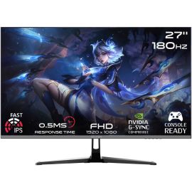  GAMEON Pro Series Gaming Monitor 27 inch FHD IPS Display 1920 x 1080 180Hz Refresh Rate 0.5ms Response Rate Supports PS5 HDMI 2.1 Black 