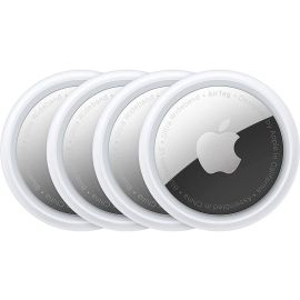 Apple AirTag, Track & Locate with Find My Network, See Direction, Distance & Map Location, Find Items by Asking Siri, Use with Keys, Wallet, Bags & More, 4 Pack, White