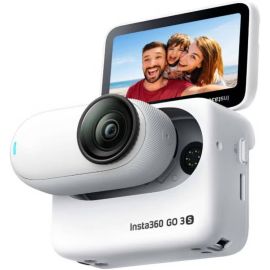 Insta360 GO 3s Camera Up to 4K Video Resolution 120Mbps Max Video Bitrate 128GB Storage Action Pod Auto Stabilization with Apple FindMy, Magnet Pendant White