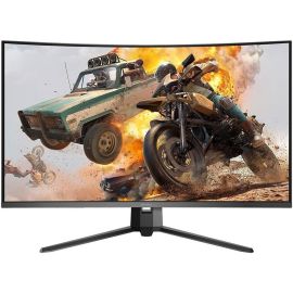 شاشة ألعاب كوروي المنحنية 32 بوصة G3221SC QHD VA Display 2560 × 1440 معدل تحديث 170 هرتز 1 مللي ثانية (MPRT) وقت استجابة تقنية AMD FreeSync، لون أسود
