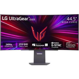 LG Curved Gaming Monitor 45 inch 45GS95QE WQHD OLED Display 3440 x 1440 240Hz Refresh Rate 0.03ms Response Time AMD FreeSync Premium Pro & NVIDIA G-Sync Compatible, Black