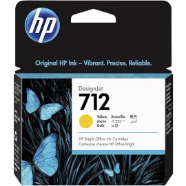 HP 712 29-ml Yellow DesignJet Ink Cartridge 3ED69A