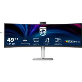 Philips Curved Business Monitor 49 inch 49B25900 Dual Quad HD VA LCD 5120 x 1440  75Hz Refresh Rate  4ms  Response time  HDMI 2.0 x 2 DisplayPort 1.4 Black