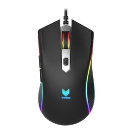 Rapoo V280 VPro Multi Color Led Optical Gaming Mouse - Black