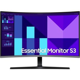 SAMSUNG Essential S3 Curved Monitor 32 inch LS32D392GAMXUE FHD VA Display 1920 x 1080 100Hz Resolution 4ms Response Time Eye Saver Mode, Flicker Free, 16.7m Color Support, Black