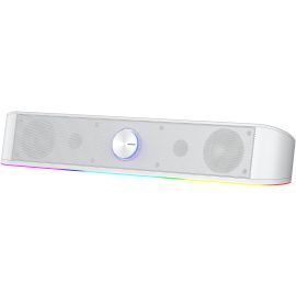 Redragon GS560W Adiemus RGB 2.0 Stereo Gaming Speaker, White, USB Powered with Dynamic RGB Lighting, Enhanced Bass & Volume Control