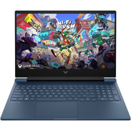  لاب توب الألعاب HP Victus 16-r1083ne بمعالج إنتل كور i7-14650HX، ذاكرة رام 16 جيجابايت، سعة تخزين SSD 512 جيجابايت، كرت شاشة NVIDIA GeForce RTX 3050 بسعة 6 جيجابايت، شاشة 16.1 بوصة FHD، لوحة مفاتيح إنجليزية/عربية، اللون أزرق، نظام التشغيل (ويندوز 11 معدل