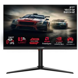 GAMEON Switch X Series Gaming Monitor 27 inch 4K UHD/FHD Dual Switch Fast IPS 3840 x 2160 160/320Hz Refresh Rate 0.5ms MPRT Response Time G-Sync & FreeSync, 5W Built-in Stereo Speakers, Supports PS5, Black 