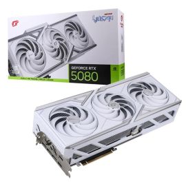 Colorful iGame GeForce RTX 5080 Vulcan W OC 16 GB – White Armor Design, One-Key OC, Smart LCD, RGB & Support Stand, Advanced Cooling, PCIe Gen 5, GDDR7–Powered Graphics