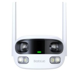 Botslab W302 Smart Outdoor Dual-Lens Camera, 2K Resolution, 360° Pan/Tilt Coverage, AI Motion Detection