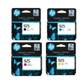 مجموعة خراطيش الحبر HP 925 بأربعة ألوان (أسود، سماوي، أرجواني، أصفر) – متوافقة مع طابعات OfficeJet Pro 8123، وسلسلة 8120، وسلسلة 8130