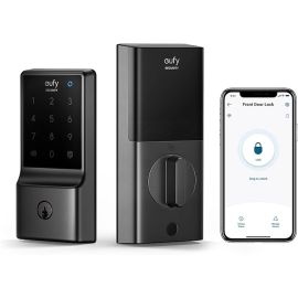قفل باب ذكي من يوفي سكيوريتي C210 – قفل دخول بدون مفتاح 5 في 1 مع واي فاي مدمج، لوحة مفاتيح تعمل باللمس، سهل التركيب، لا يحتاج إلى جسر (T8502111)