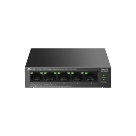محول TP-Link LS105LP إيثرنت سريع بـ 5 منافذ، يشمل 4 منافذ PoE، بميزانية طاقة 41 واط ونطاق يصل إلى 250 مترًا