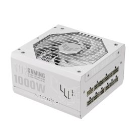 Asus Power Supply 1000W TUF 80 PLUS GOLD-White,Dual ball fan bearings,protective PCB coating,Axial-tech fan design,Fully modular etched cable