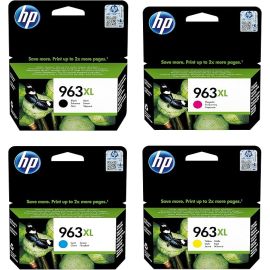 عبوة متعددة من خراطيش الحبر الأصلية عالية الإنتاجية HP 963XL (أسود، سماوي، أرجواني، أصفر) - 3YP35AE