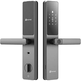 قفل EZVIZ الذكي DL05، قفل باب بدون مفتاح 7 في 1 مع الوصول عبر بصمة الإصبع، خيارات متعددة لفتح القفل، دخول آمن بدون مفتاح، تنبيهات فورية