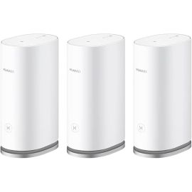 نظام HUAWEI Mesh 3 للشبكات (3 أجهزة)، واي فاي 6 (5 جيجاهرتز) بسرعة تصل حتى 3000 ميجابت/ث، تغطية شبكية كاملة للمنزل، اتصال بلمسة واحدة، وتشخيص مرئي للشبكة