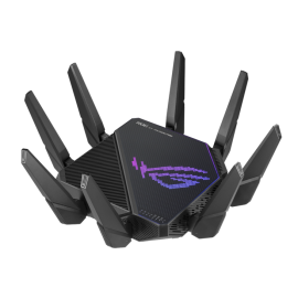 راوتر الألعاب أسوس روج نشوة الطرب، جي تي-AX11000 برو ثلاثي الموجات WiFi 6 ، منفذ 2.5G ، منفذ 10G ، أجهزة محسنة ، Asus RangeBoost Plus ، 5.9 جيجاهرتز ، تسريع الألعاب ثلاثي المستويات
