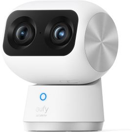 Eufy Security Indoor Cam S350 – Dual 4K UHD Cameras with 8× Zoom & 360° PTZ, Human/Pet AI, Ideal for Baby Monitor, Pet Camera, and Home Security