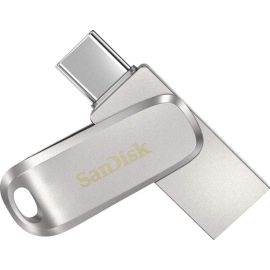 SanDisk Ultra Dual Drive Luxe USB Type-C Flash Drive - 256GB Silver