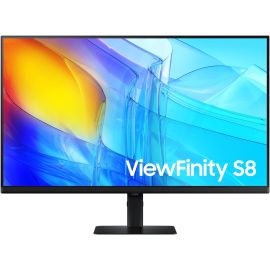 شاشة سامسونج ViewFinity S8 S80D 4K UHD مقاس 32 بوصة VA Display 3840 x 2160 60Hz Refresh Rate، زمن استجابة 5 مللي ثانية خالية من الوميض، صورة داخل صورة 1.07b تدعم الألوان الأسود