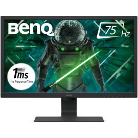 شاشة ألعاب BenQ GL2480 مقاس 24 بوصة بدقة FHD 1920x1080 معدل تحديث 75 هرتز وأوقات استجابة 1 مللي ثانية للعناية بالعين، مضادة للتوهج، خالية من الوميض، إطار نحيف، نظام إدارة الكابلات DVI-D DP HDMI أسود