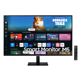 Samsung M5 Smart Monitor M50D 32 inch FHD 1,920 x 1,080 60Hz Refresh Rate 4ms Response Time HDR10 Wi-Fi & Bluetooth Connectivity, Built-In Speakers, HDR10, 1B Color Support, White