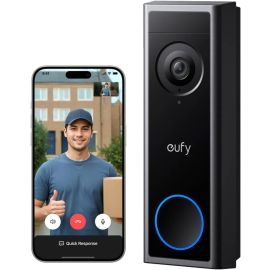 جهاز جرس الباب بالفيديو eufy C30 – بدقة 2K، كشف ذكي بالذكاء الاصطناعي، لاسلكي، باللون الأسود، الموديل T8224311
