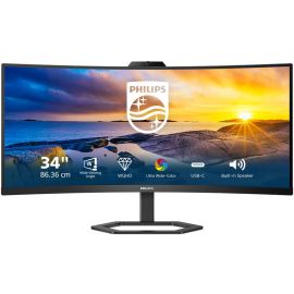 Philips 5000 Series Monitor WQHD 34 inch 34E1C5600HE VA Display 3440 x 1440 100Hz Refresh Rate 1ms Response Time Mega Infinity DCR Black 