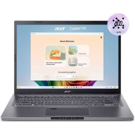 Acer Aspire 14 AI Laptop Intel Core Ultra 7 256V Processor 16GB RAM 1TB SSD Storage Intel Arc Graphics 14 inch WUXGA Touch Display English Arabic Keyboard Steel Grey Operating System Windows 11 Home