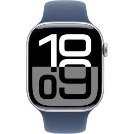 Apple Watch Series 10 46mm GPS Always‑On Retina LTPO3 Display  Silver Aluminum Case with Denim Sport Band