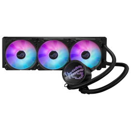 ASUS ROG RYUO III 360 ARGB Liquid Cooler 360mm Radiator with 3 x 120mm Fans Anime Matrix LED & Aura Sync RGB 8th Gen Asetek Pump-Black