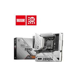 لوحة أم MSI B650M Project Zero للألعاب، لوحة أم mATX AM5، AMD B650، 4 فتحات DDR5، Wi-Fi 6E / BT5.3، 2x M.2، 1x HDMI / DP 1.4، 1x PCI-E x16
