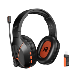 Meetion BTH011 Tri-Mode Wireless Gaming Headset, 50mm Drivers, 2.4G Wireless, Bluetooth 5.3, Wired, 800mAh Battery (Up to 25H), Detachable Noise-Canceling Microphone, Ergonomic Design