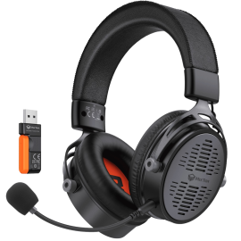 Meetion BTH013 Tri-Mode Wireless Gaming Headset, 50mm Drivers, 2.4G Wireless, Bluetooth 5.3, Wired, 1200mAh Battery (40H), Detachable Microphone, Multi-Platform Compatibility