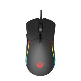 Meetion GM19 Gaming Mouse, 4000 DPI Optical Sensor, RGB Backlit, 6 Programmable Buttons, Ergonomic Wired USB, Plug & Play