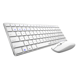 Rapoo 9300M Wireless Combo Keyboard & Mouse Multimode Ultra Slim White AR 19226