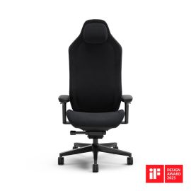 Fractal Design FD-CH-RE1A-01 Refine Alcantara Dark Chair, Ergonomic Office & Gaming Seating, Premium Alcantara Upholstery, Adjustable Height & 360 Swivel