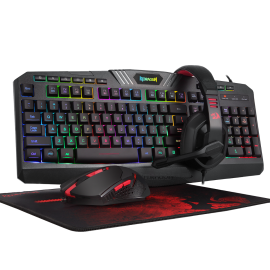 Redragon S101-BA-2 4in1 Combo ,Keyboard, Mouse, Headset, Mouse Pad, English 