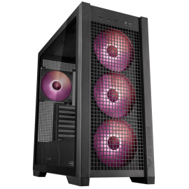 ASUS TUF Gaming GT302 ARGB Mid Tower PC Case Up to 360mm Radiator & 7x Fan Support 4x Pre-Installed Fan 140mm ARGB Fans Black